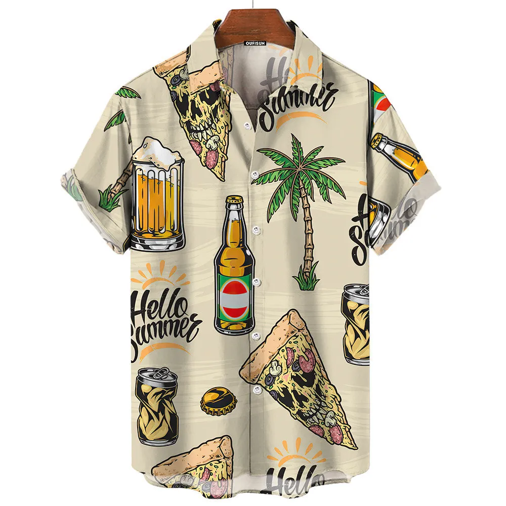 Men Retro Summer Good Vibes Ha - Vintage Hawaiian Floral Shirt review and price