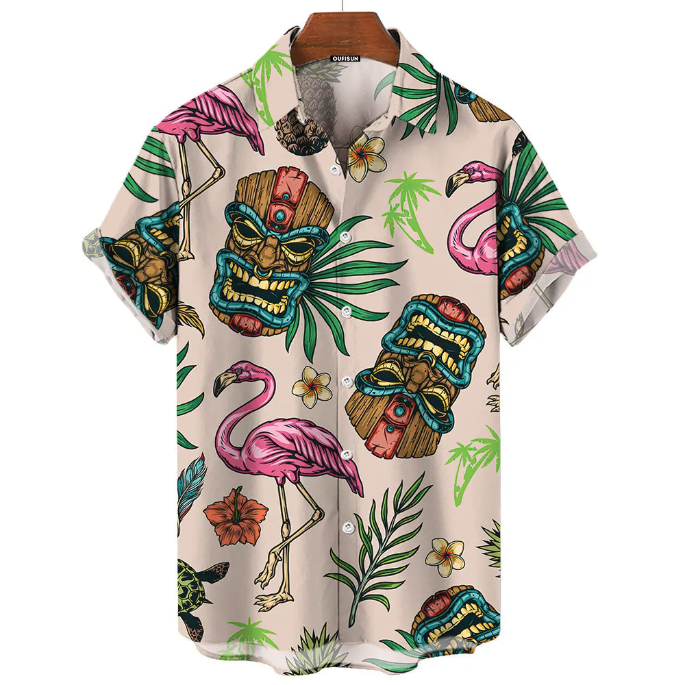 Men Retro Summer Good Vibes Ha - Vintage Hawaiian Floral Shirt review and price