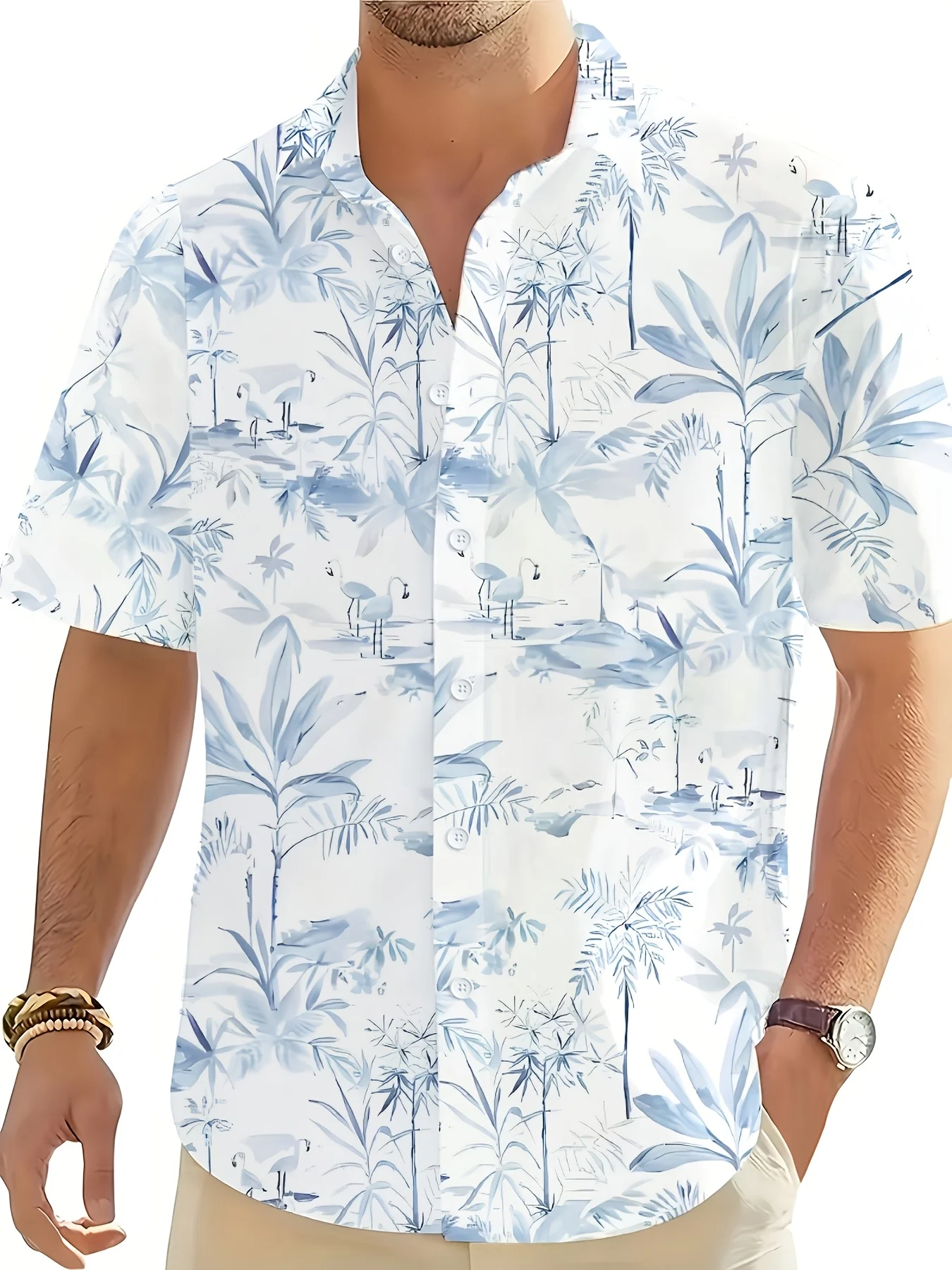 Men Multi Style Light Blue Alo - Vintage Hawaiian Floral Shirt review and price