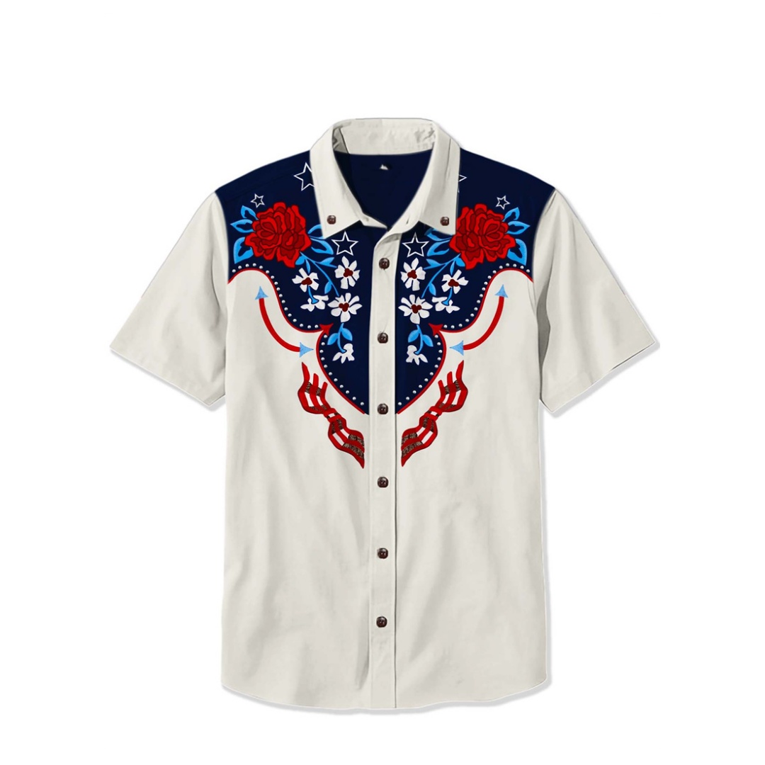 Men's Shirt Retro Short Sleeve - Vintage Hawaiian Floral Shirt review and price