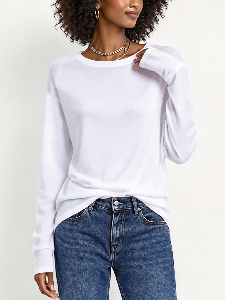 3PCS Women Y2K Solid Color Lon - Shirts review and price
