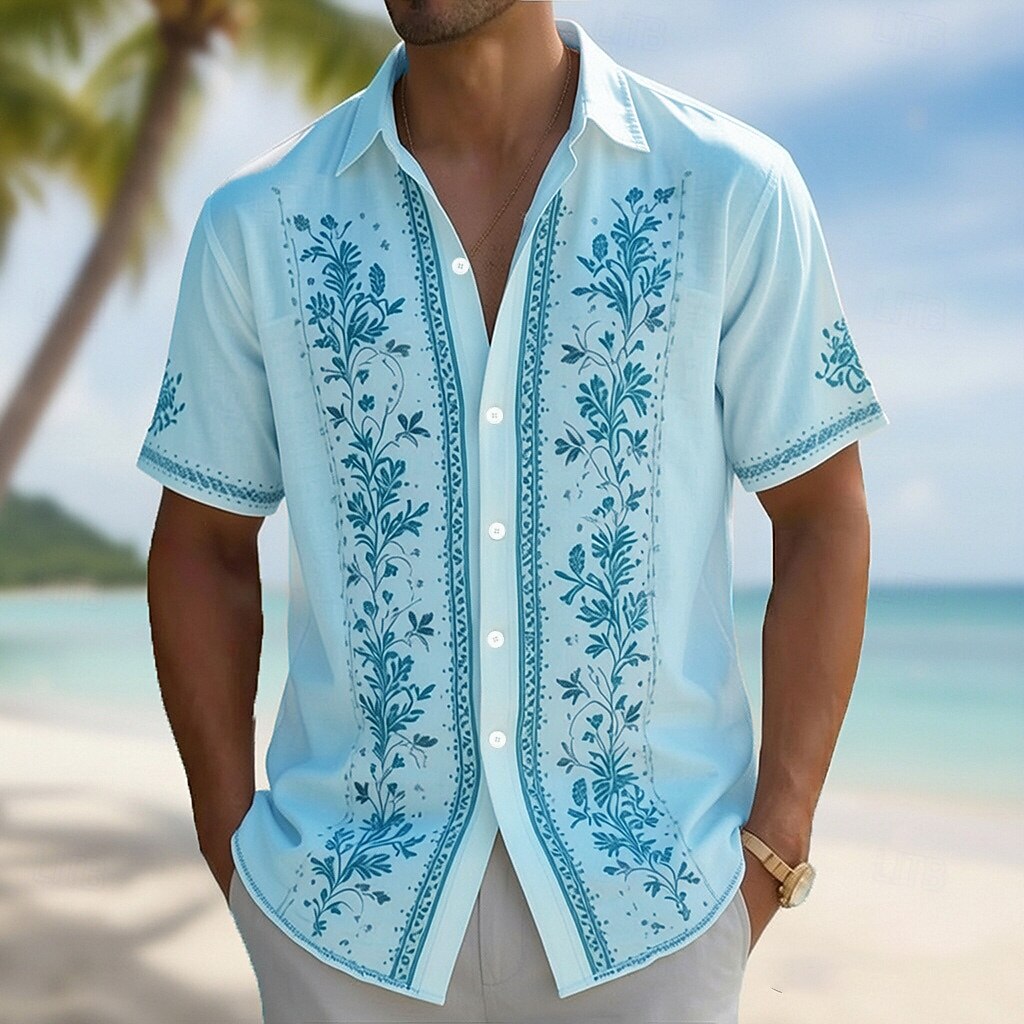 Men's Turndown Collar 3D Print - Vintage Hawaiian Floral Shirt review and price