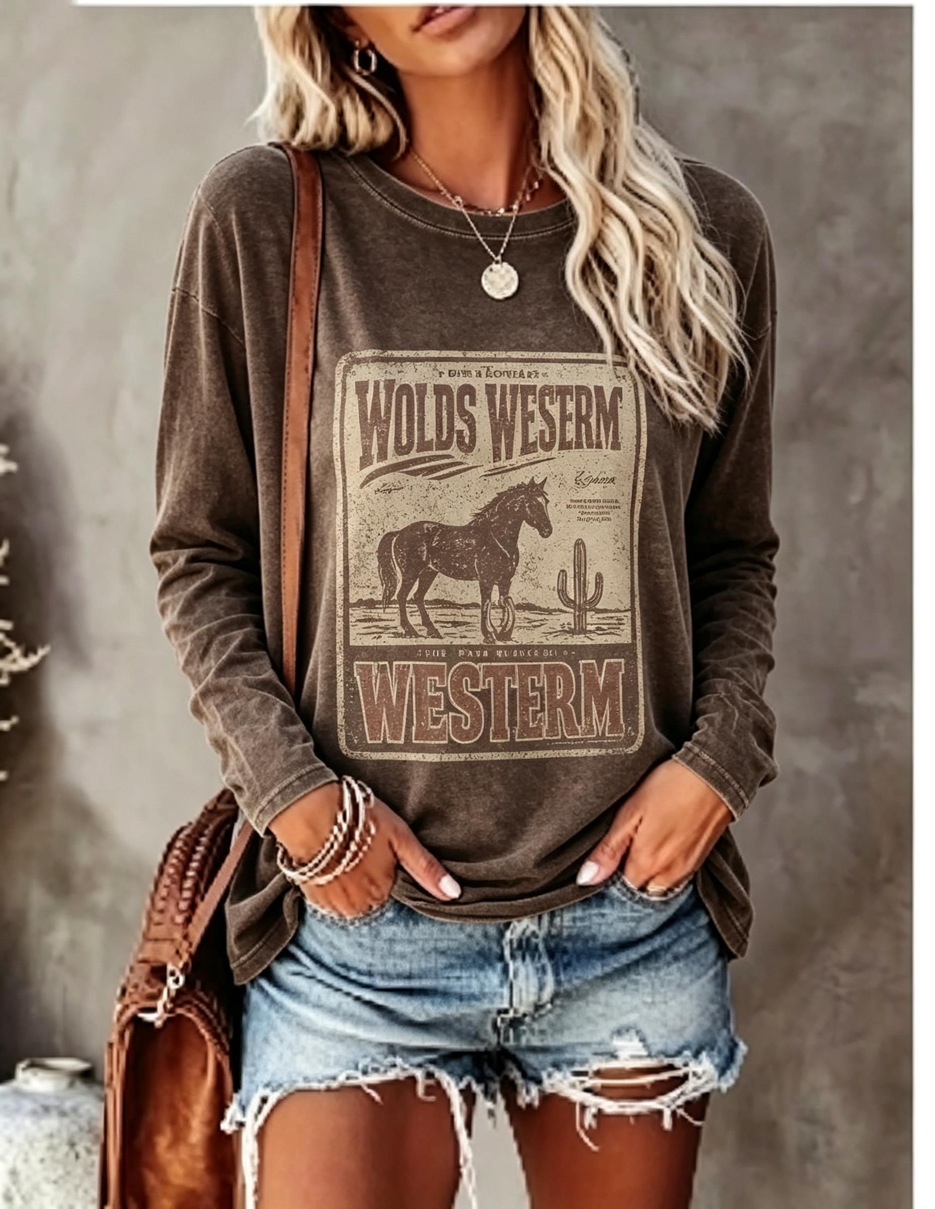 Women Long Sleeve T Shirt Vint - Shirts review and price